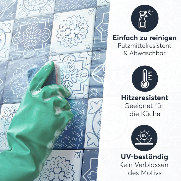 CREATISTO Klebefliesen Stickerfliesen Fliesenfolie - Aufkleber Folie für Fliesen I Klebefliesen Deko