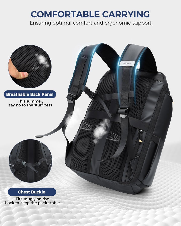 Rucksack Herren, Gross Laptop Rucksack 17 Zoll, Reiserucksack mit Anti Diebstahl Computerfach, Lapto