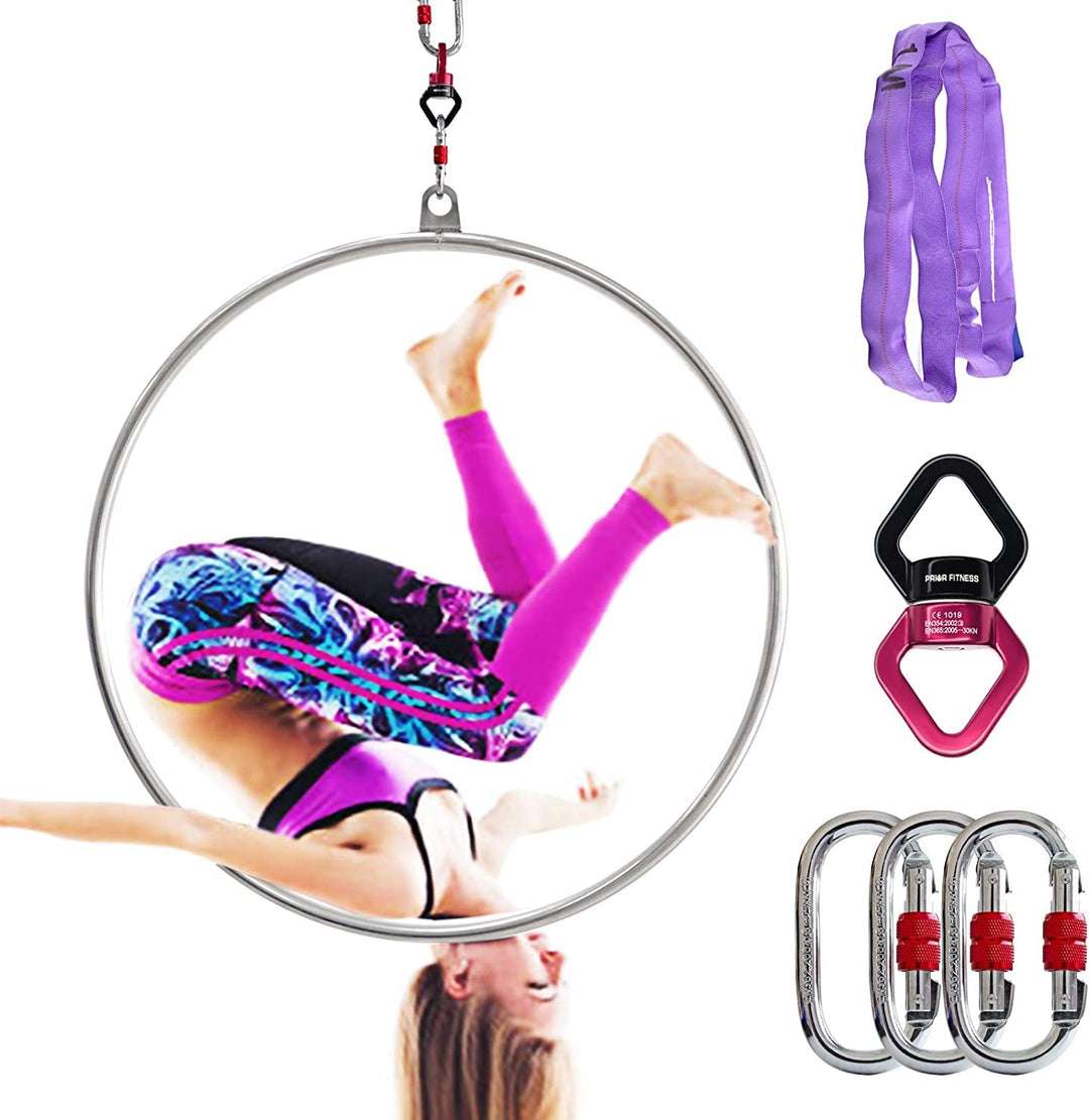 Aerial Hoop Set, Professional Aerial Lyra Hoop, 85cm/90cm/95cm 3 Grössen Edelstahl Single Point Aeri