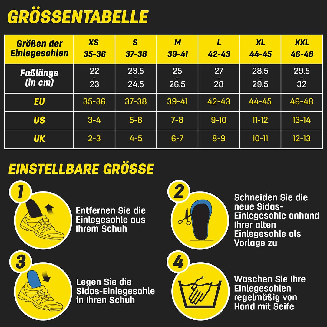 Sidas Gel Comfort Outdoor Sohle FR : S (Taille Fabricant : S:37-38) Grün, FR : S (Taille Fabricant :
