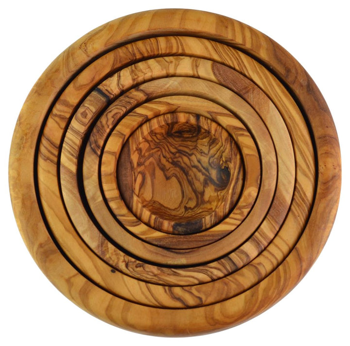Olive Holz Nistkasten Schalen-Set, 6 Stück, Korn/Natur