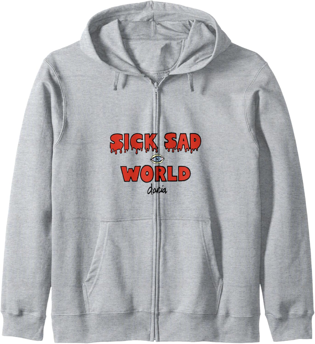 MTV Daria Sick Sad World Text Kapuzenjacke