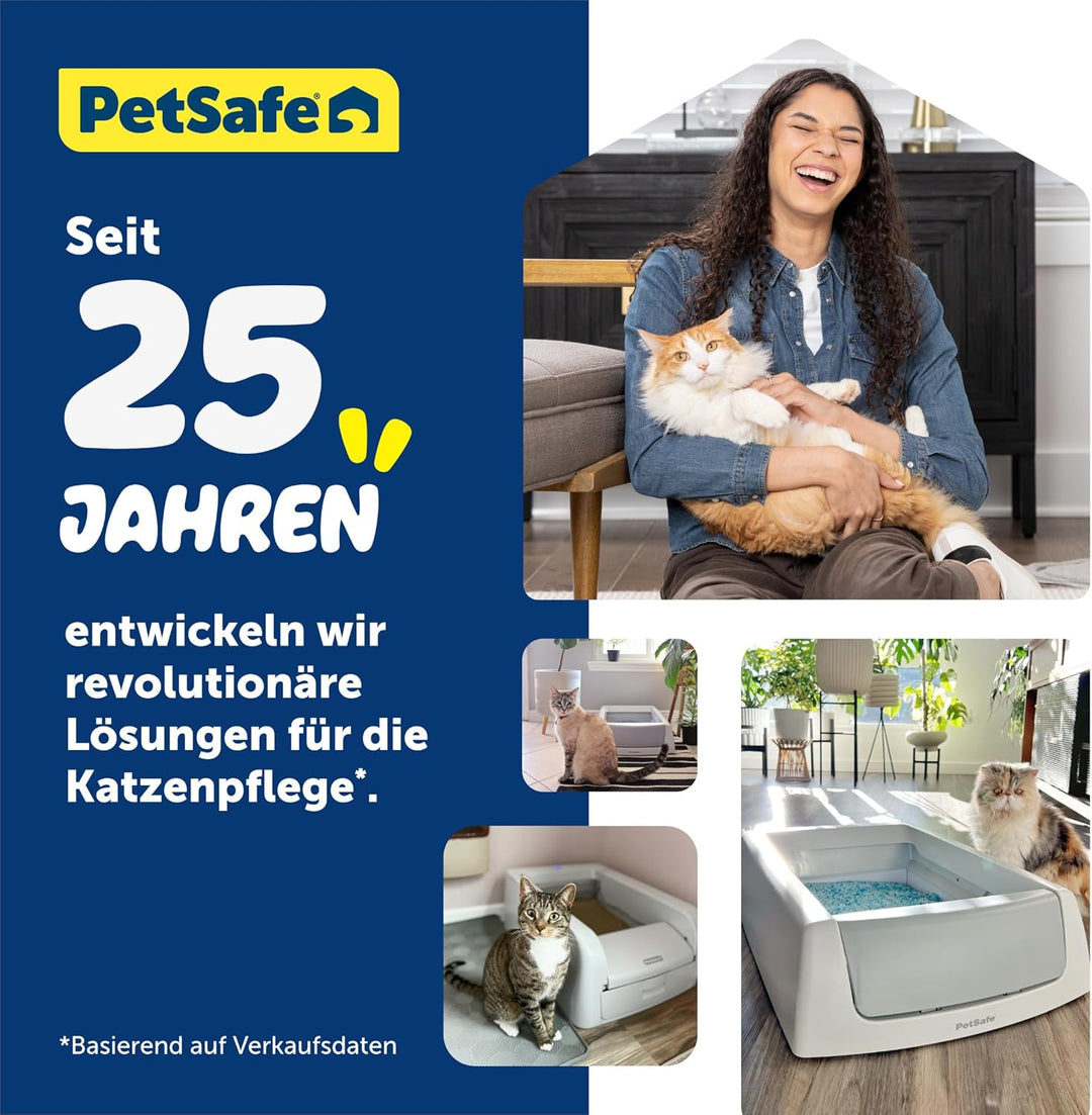 PetSafe ScoopFree Selbstreinigende Katzentoilette für Klumpstreu – hervorragende Geruchskontrolle –
