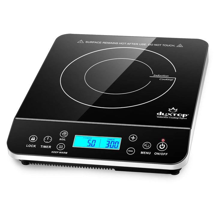 Duxtop Induktionskochplatte, einzel Induktionskochfeld mit Touch-Sensorsteuerung, 2.100W, LCD-Digita