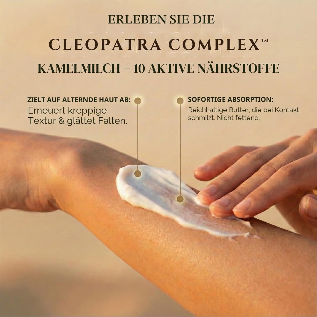 Cammellatte Kamelmilch Körperbutter mit Sheabutter - intensiv pflegende Bodylotion für trockene Haut
