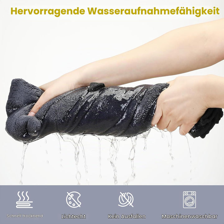 PETTOM Hundebademantel, Bademantel Hund mit Hohem Kragen, Hundebademantel für Grosse Hunde, Hunde Ba