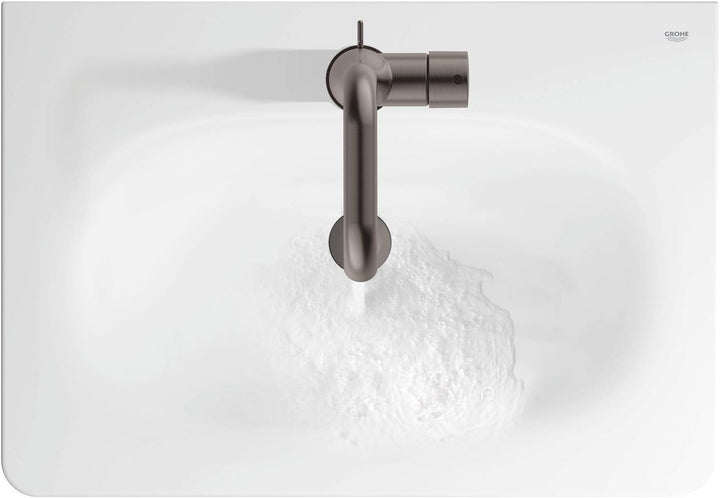 GROHE Essence | Badarmatur - Einhand-Waschtischbatterie, DN 15 M-Size | hard graphite gebürstet | 23