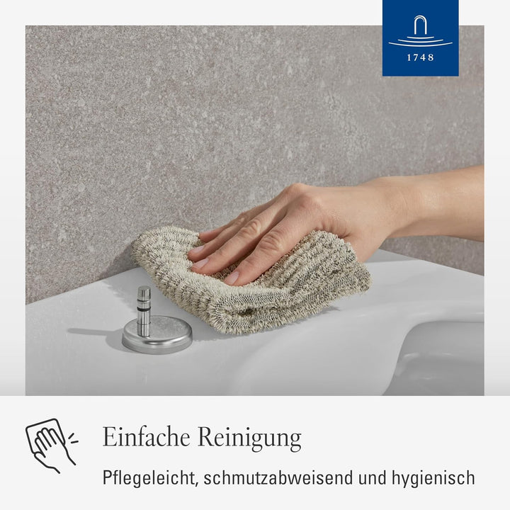 Villeroy & Boch Subway 2.0 WC-Sitz, Toilettendeckel mit komfortabler Breite, abnehmbarer Toilettensi
