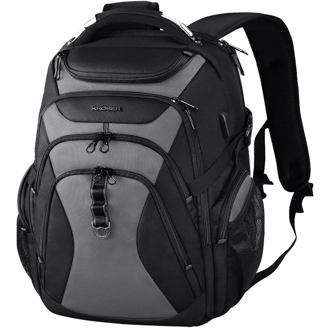KROSER Laptop Rucksack Herren 18.4 Zoll Reise XXL BusinessRucksack Schwerlast Wasserdicht mit Hartge