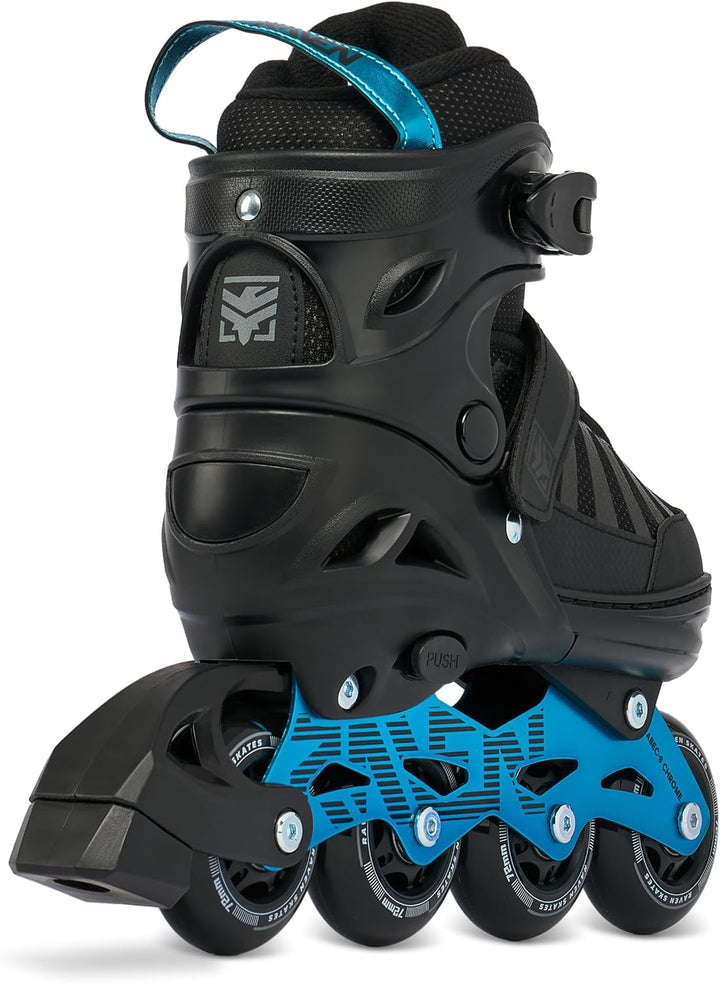 RAVEN Inline Skates Inliner für Kinder und Erwachsene OPTIONAL 2in1 mit Schlittschuhen verstellbar O