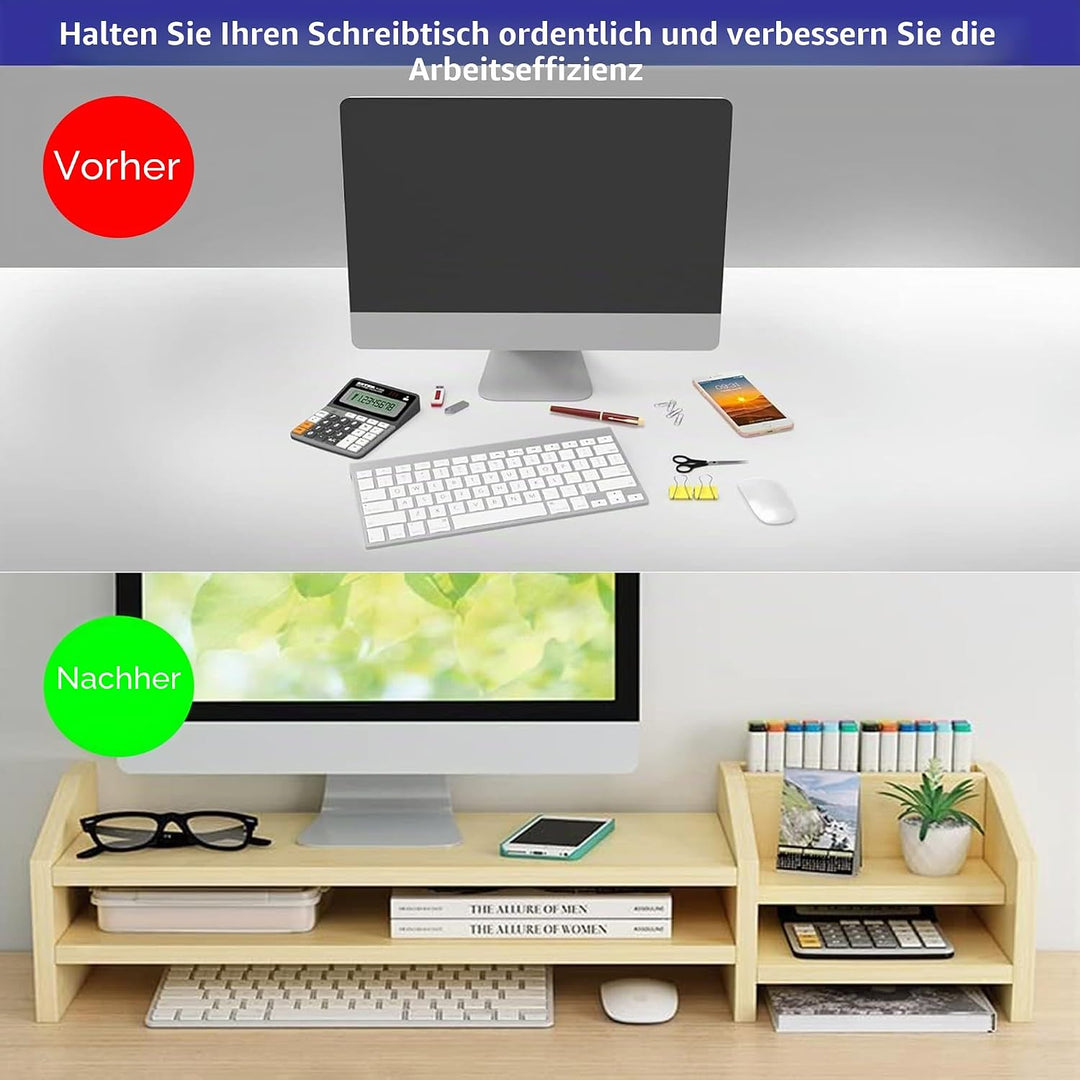 Catekro Monitorständer Monitorregal Computer Booster Ständer Computer Laptop Erhöhter Tisch Desktop