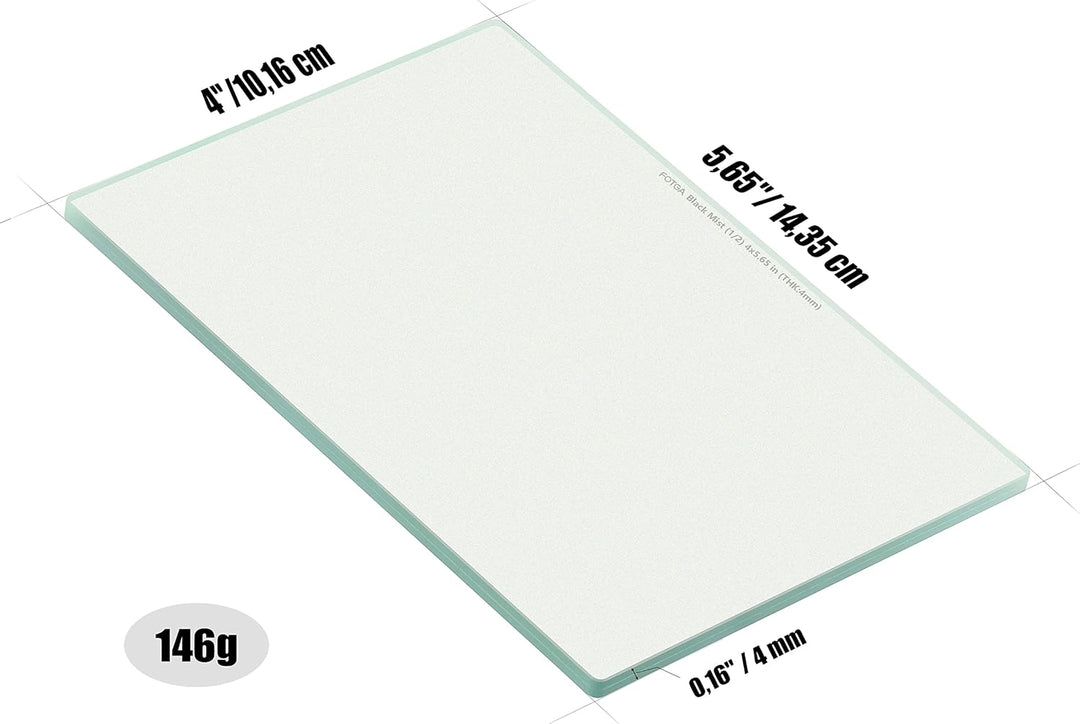 FOTGA 4x5.65 Black-Mist 1/2 Filter,Rechteckfilter Black Promist 1/2 Filter Diffusionsfilter Effektfi