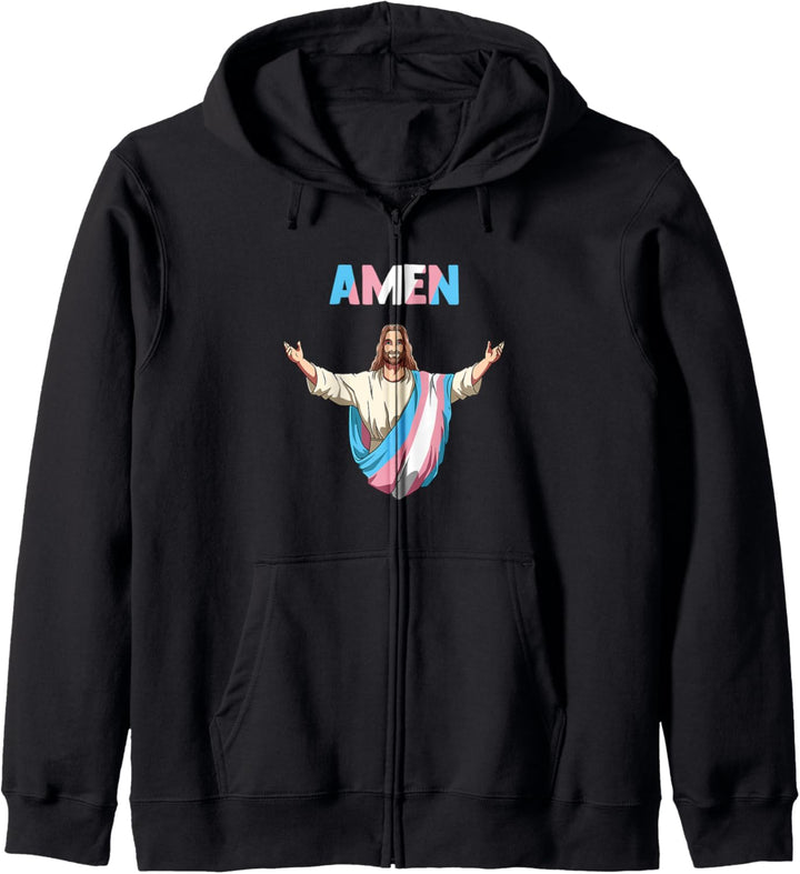 Lustig Transgender Stolz LGBTQ Jesus Kapuzenjacke