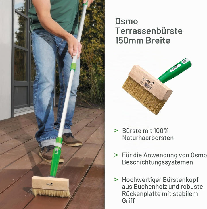 Osmo Terrassenstreichbürste mit Handgriff (150 mm) - 14000300