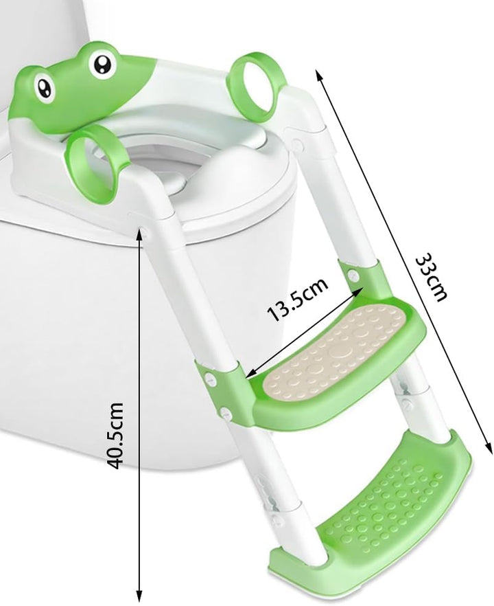 Toilettensitz Kinder mit Treppe, 2-in-1 kinder Toilettensitz mit Treppe, Verstellbar Toilettentraine