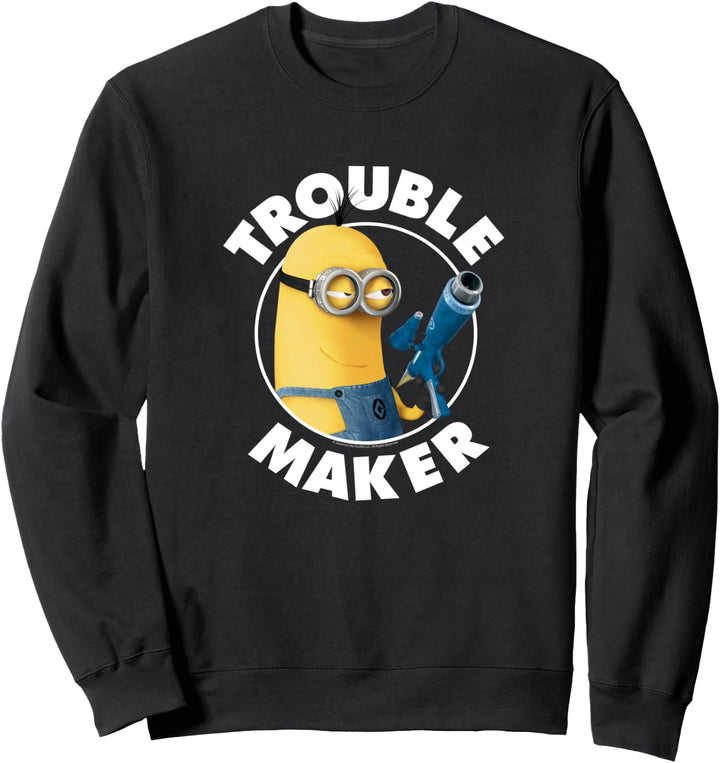 Despicable Me Minions Tim Troublemaker White Text Sweatshirt