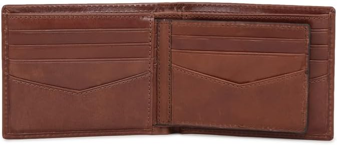 Fossil Herren Reisepasshülle Ryan aus Leder 12,4 cm L x 0,5 cm B x 8,9 cm H Braun, Braun