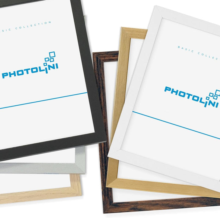 PHOTOLINI Bilderrahmen 15x20 Holz MDF Eiche Dunkel, 3er Set Bilderrahmen 20x15, Picture Frame mit Ac