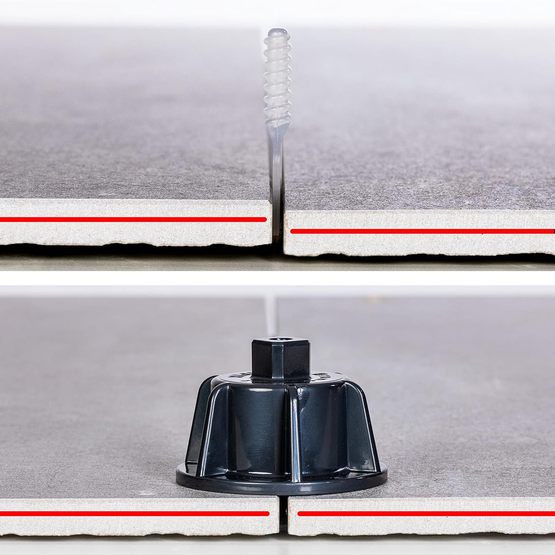 Brunoplast NIVIFIX 2500 x Stück Standard Gewindelaschen weiss transparent Fuge 1,7 mm für Fliesen Pl