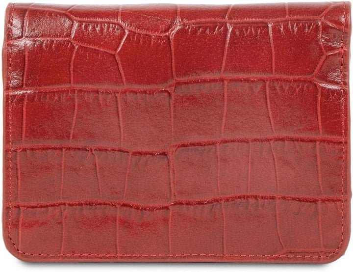 Lancaster Exotic Croco Geldbörse rot