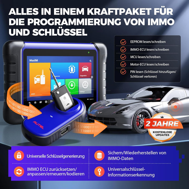 Autel MaxiIM IM508 Scanner [2 Jahres Update] Schlüssel Programmierwerkzeug mit XP200 Programmierer,