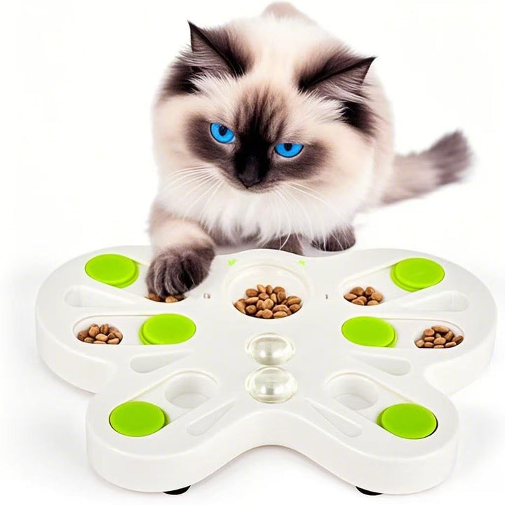 ALL FOR PAWS Interactives Katzen-Futterstation Puzzle (Schmetterling Katzen-Futterstation Puzzle), S