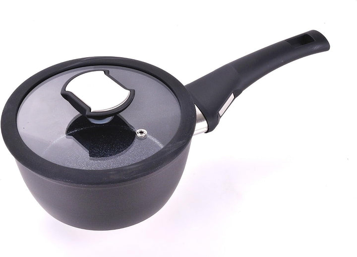 Berndes Balance Induction Stieltopf Enduro, 16 cm, Induktion, Mini-Topf extrem Kratzfest, Guss-Optik