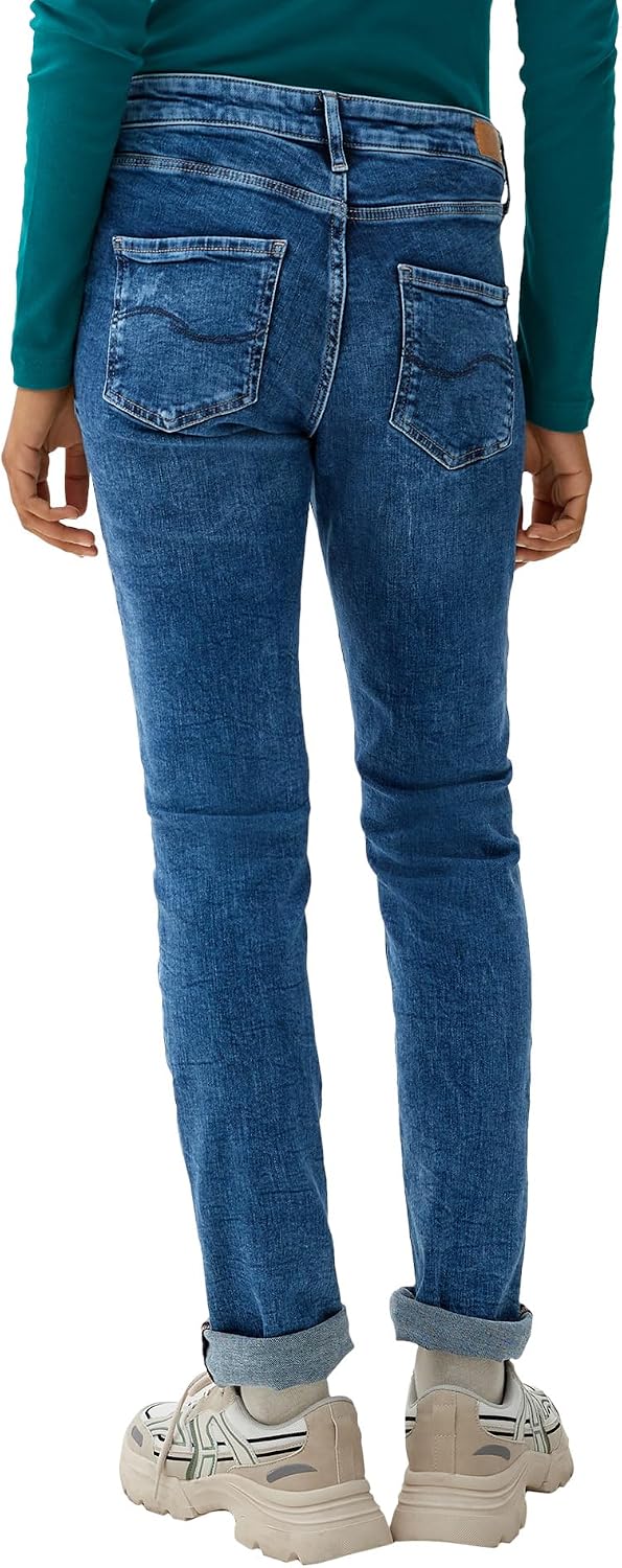QS Damen Jeans, Fit: Catie Slim Leg 34W / 36L Blau, 34W / 36L Blau