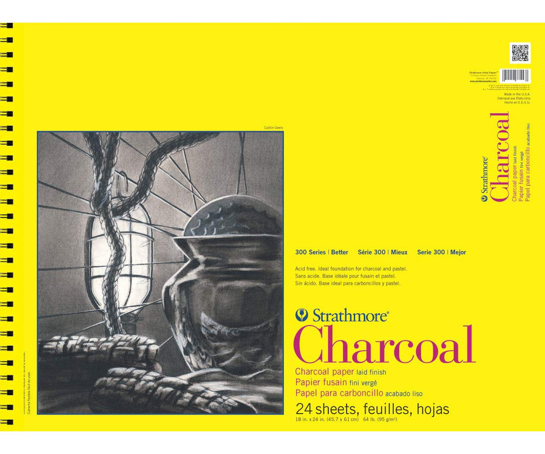 Strathmore 300 Series Charcoal, Papier, Schwarz, 18x24, 18x24