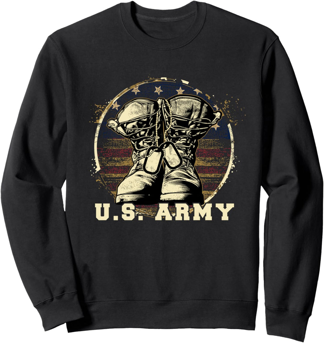 US Air Force United States Army Stiefel Flagge Fahne Veteran Sweatshirt