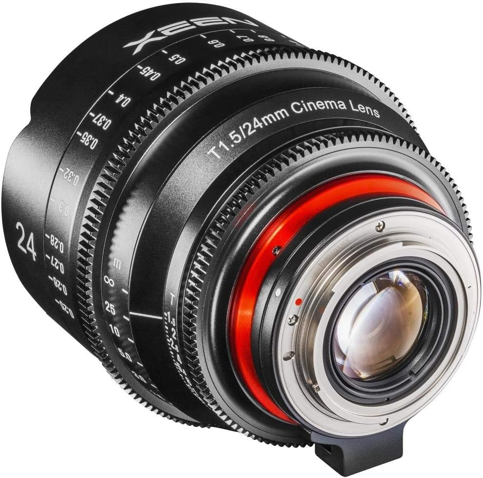XEEN Cinema 24mm T1,5 Canon EF Vollformat Objektiv MF Cine Video Lens für hohe Auflösungen mit Follo