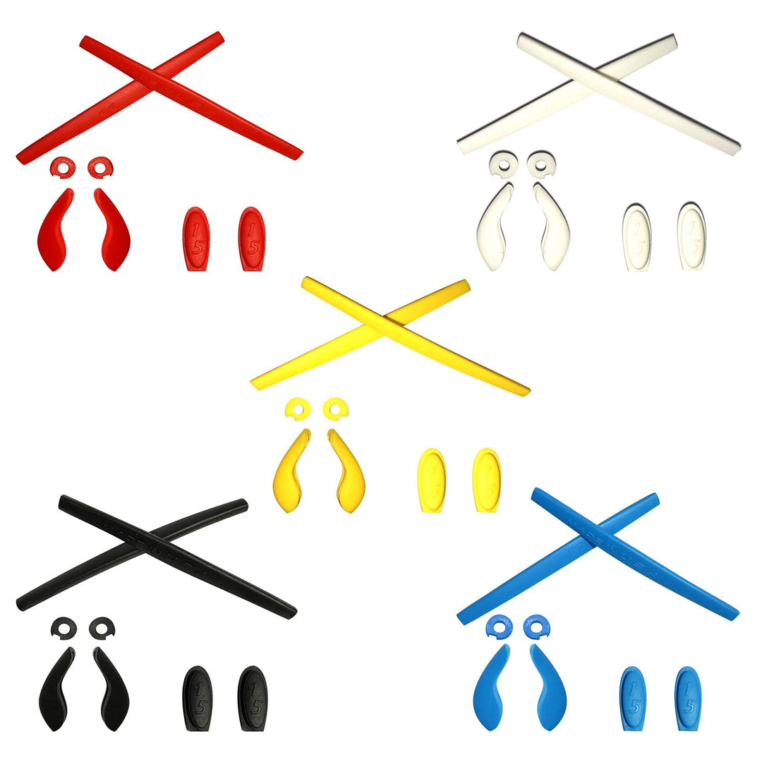 HKUCO Replacement Silicone Leg Set For Oakley Juliet Ear socks Rubber Kit Red/Blue/Black/Yellow/Whit