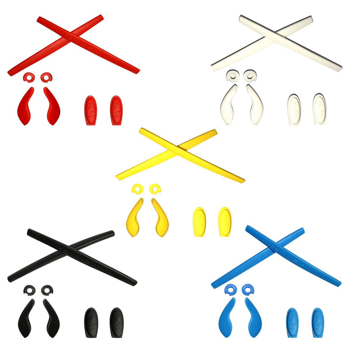 HKUCO Replacement Silicone Leg Set For Oakley Juliet Ear socks Rubber Kit Red/Blue/Black/Yellow/Whit