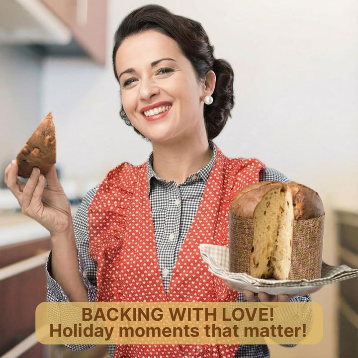 Panettone-Papierform 425 ml, gross, antihaftbeschichtet, B 12 x H 10,2 cm, Osterbrotform, Pascha-For