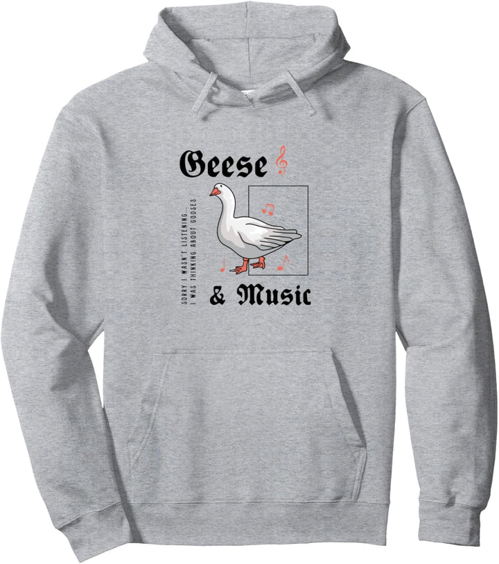 Gänse und Musiknoten Notenschlüssel Gans Pullover Hoodie