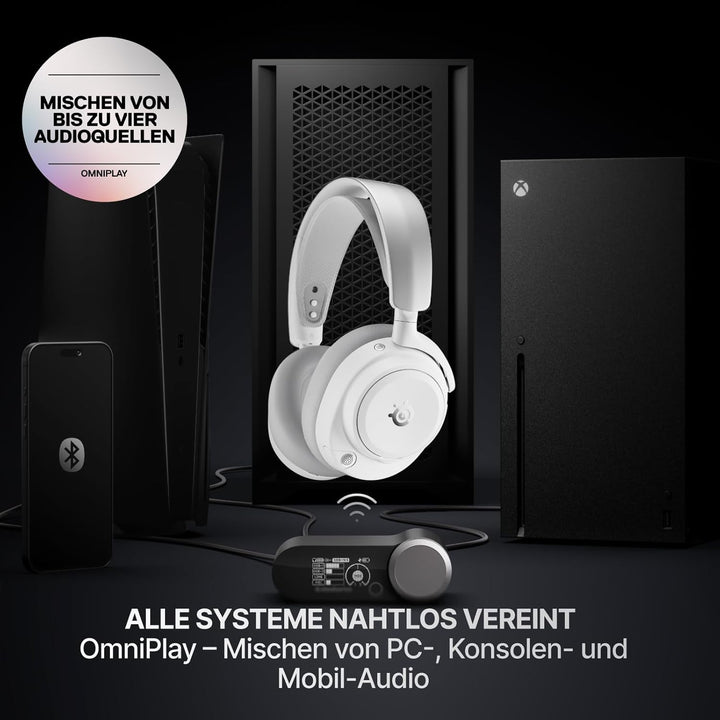 SteelSeries Arctis Nova Pro Omni – Hi‑Res-Wireless Gaming-Headset, 96 kHz/24 Bit, ANC, ClearCast Pro
