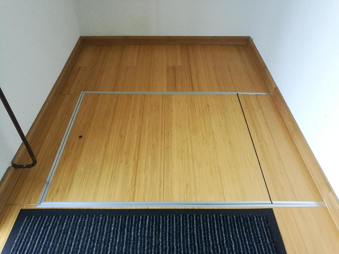 Bodenluke 60x70 cm für Keller Revisionsschacht Begehbare Schachtabdeckung mit stabilem Rahmen und Ga