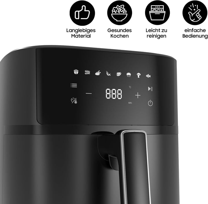 iceagle Heissluftfritteuse 5,5 L XXL Airfryer - Friteuse ohne Öl | Heissluftfriteuse mit 8 verschied