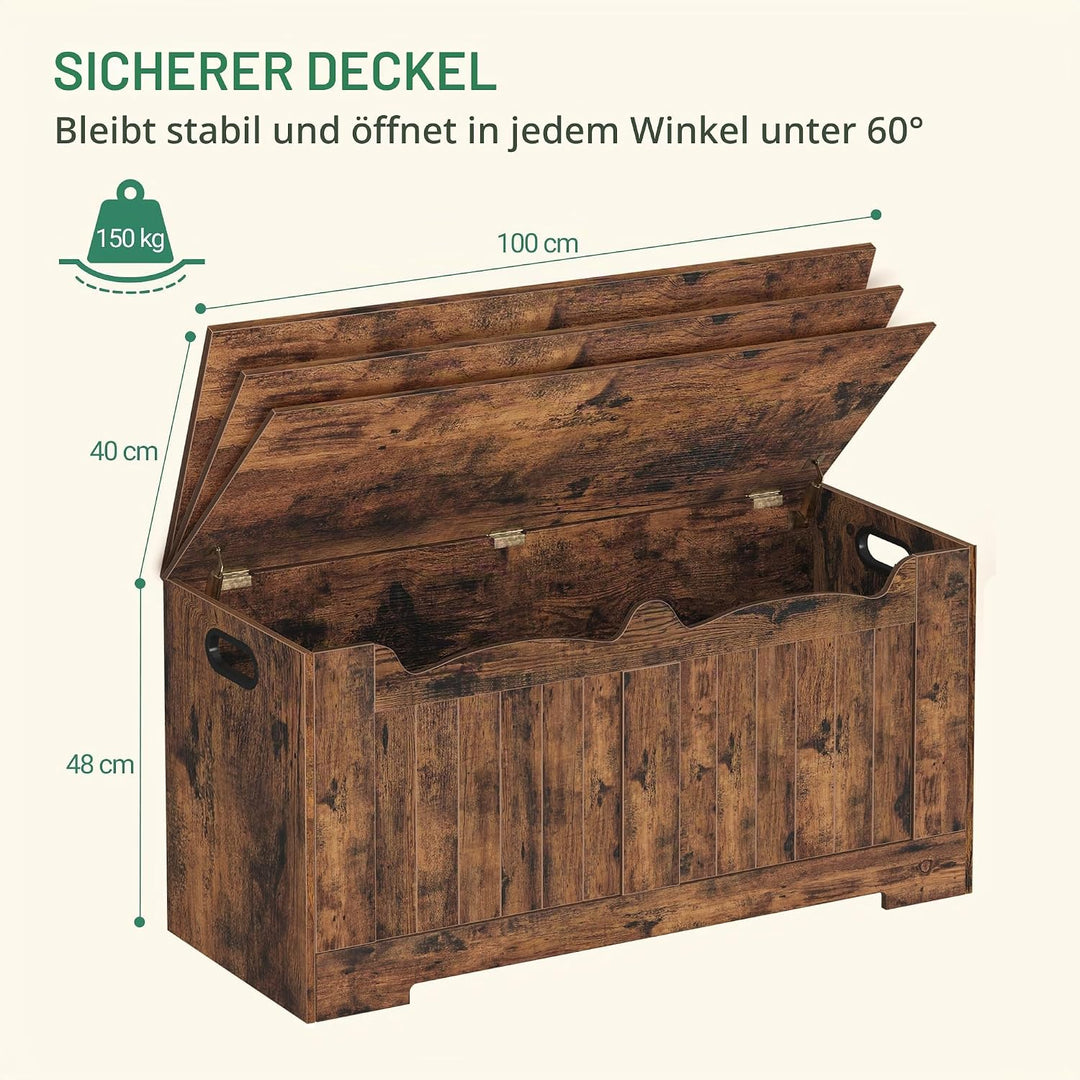 Hzuaneri Schuhbank, Sitzbank mit Stauraum, Sitztruhe, 2 Sicherheitsscharniere, Aufbewahrungsschrank,