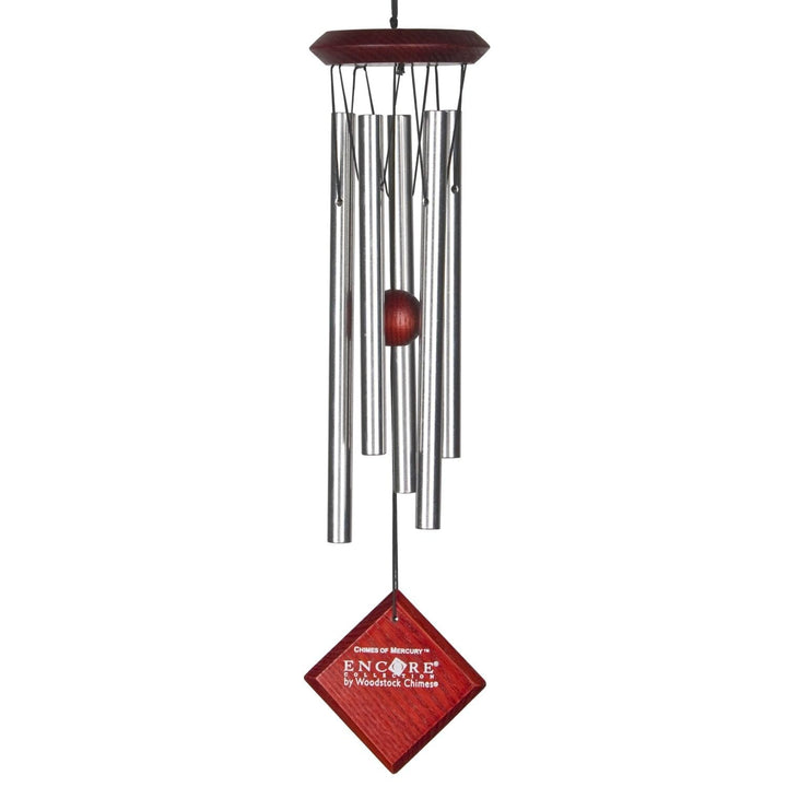Woodstock Encore Collection Windspiel Chimes of Mercury, silber Silber / Schwarz 35,6 cm, Silber / S