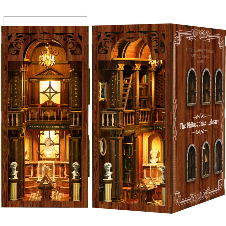 LUMYCE Book Nook Kit für Erwachsene Holzpuzzle DIY Miniatur Haus 3D Puppenhaus - Buchstütze für Büch