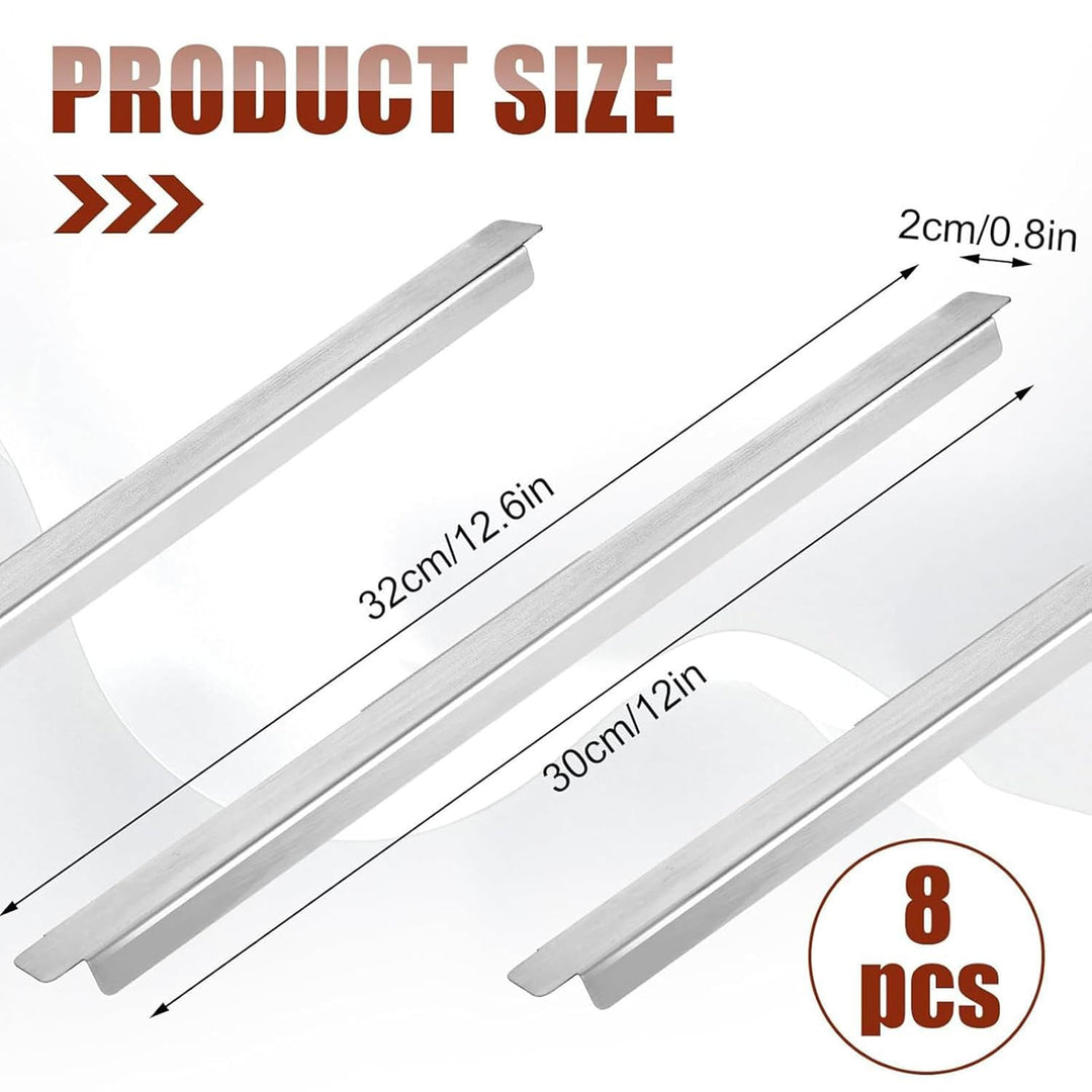 8 Stücke 30cm Edelstahl Adapterleiste, Edelstahl Stäbe Trennleisten, Dampfgar Adapterleiste, Hitzes