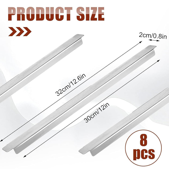 8 Stücke 30cm Edelstahl Adapterleiste, Edelstahl Stäbe Trennleisten, Dampfgar Adapterleiste, Hitzes