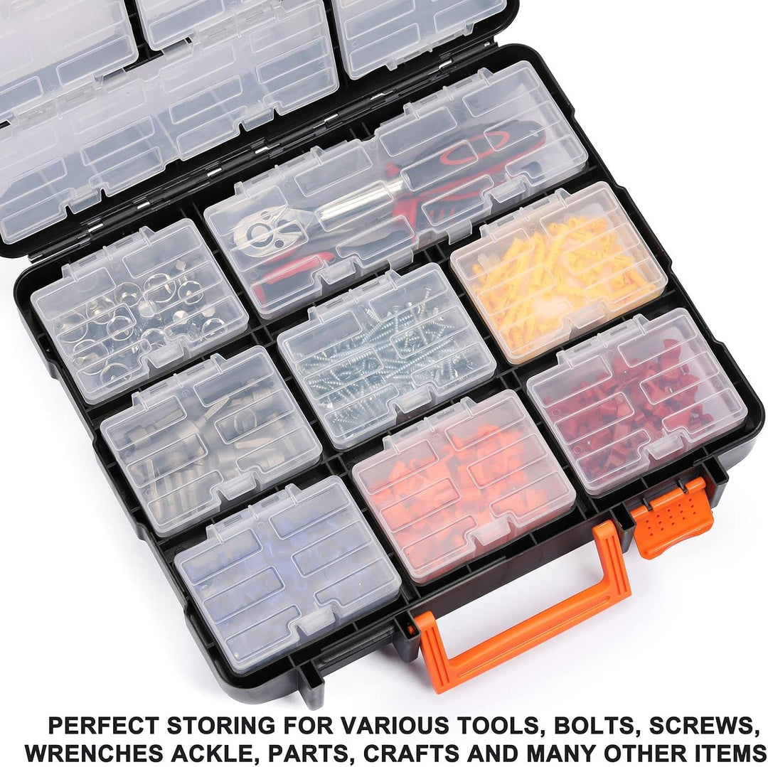 Mayouko 16 Compartments Detachable Toolbox Organizer,Hardware Organizer Box with Removable Sections,