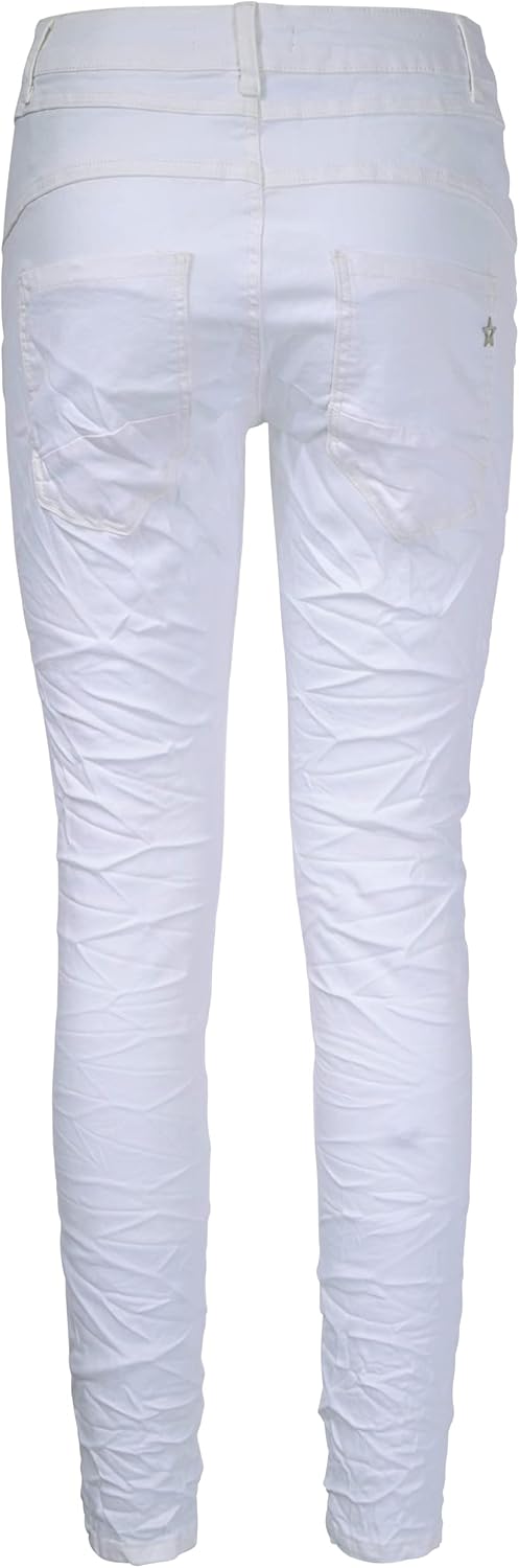 Jewelly Jeans Damen im Crash Look 5154 Off-white 36, Off-white 36