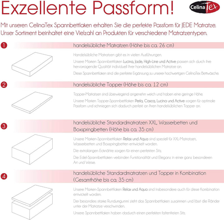 CelinaTex Aqua Wasserbett Boxspringbett Spannbettlaken 180x200-200x220 cm tannen grün Baumwolle Bett