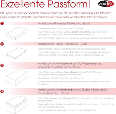 CelinaTex Casca Topper Spannbettlaken 120x200-130x220 cm dunkel grau Jersey Mako Baumwolle 210g/qm E