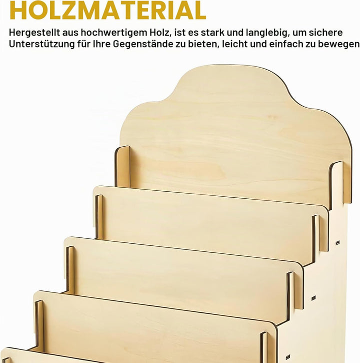 Kartenständer Aus Holz Mit 4 Etage Display Ständer, postkartenständer, Präsentationsständer, Grusska