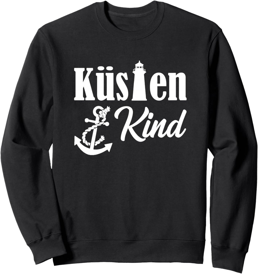 Küstenkind - Kind der Küste - mit Leuchtturm & Anker Sweatshirt