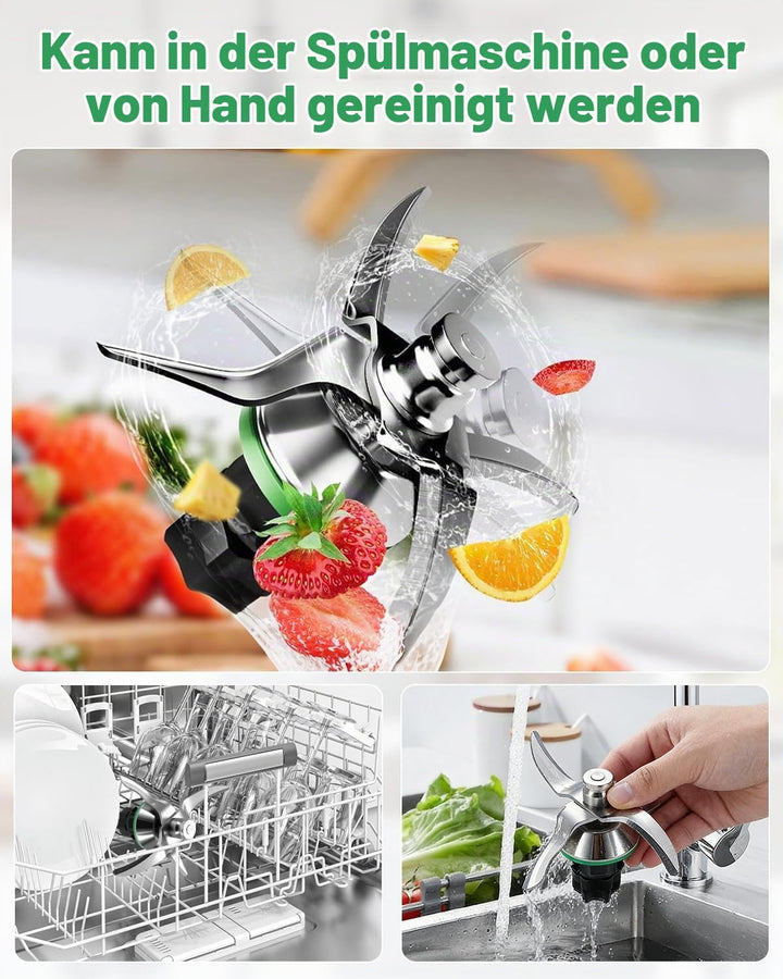 Ersatzmesser für Thermomix TM5 und TM6, Hochwertiges Edelstahl Mixmesser, Perfekt für Zerkleinern, R